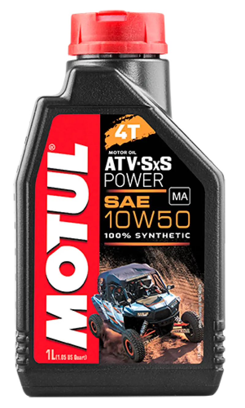 Motul Power 4T 10W-50 Full-Synthetic 4-Stroke Engine Oil – 1-Liter Atv & Sxs Formula 1