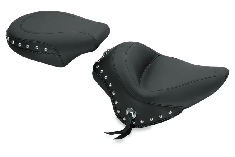 Mustang Harley Blackline Solo Seat With Wide Stud Accent – Fits 2011–2013 Harley Blackline & 2012–2017 Slim/Slim S Touring Models 1