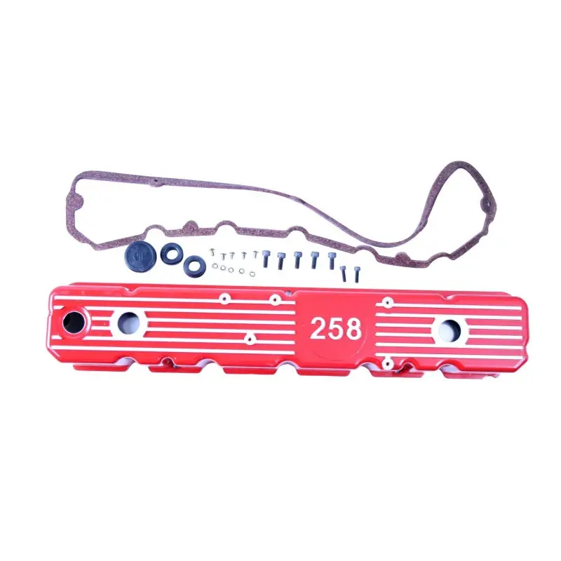 Omix-Ada Aluminum Red Valve Cover For Amc 258Ci Inline-6 – Fits 1981–1987 Cj & Wrangler Models 1