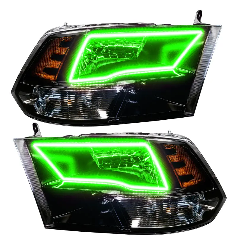 Oracle Colorshift Quad Headlight Assembly For 2009–2017 Ram 1500 Trx – Pre-Wired, Black Housing, Includes 2.0 Controller 1