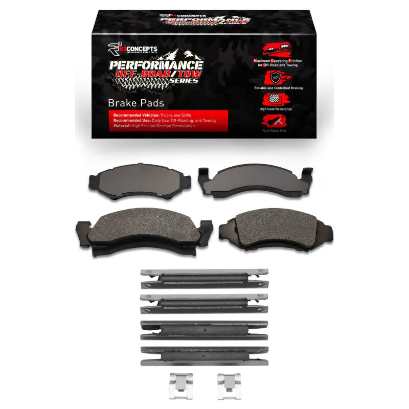 R1 Front Off-Road And Tow Brake Pad & Hardware Kit For 1986–1993 Ford E-150 Econoline Club Wagon 1