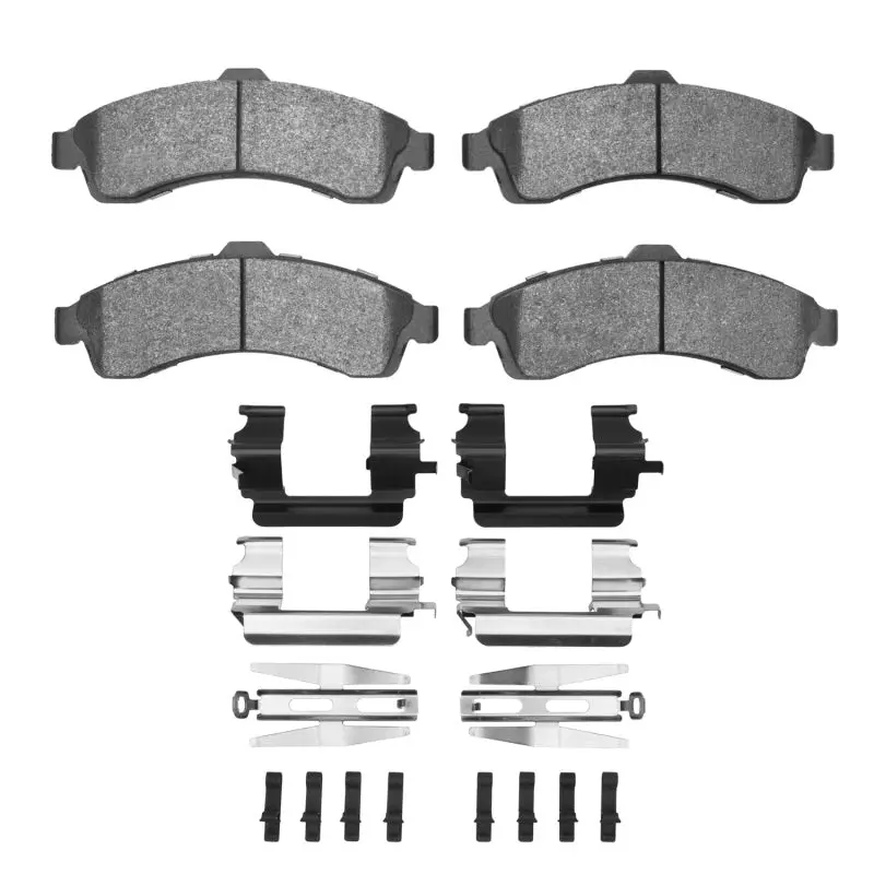 R1 Front Semi-Metallic Brake Pad And Hardware Kit For 2002–2005 Buick Rainier 1