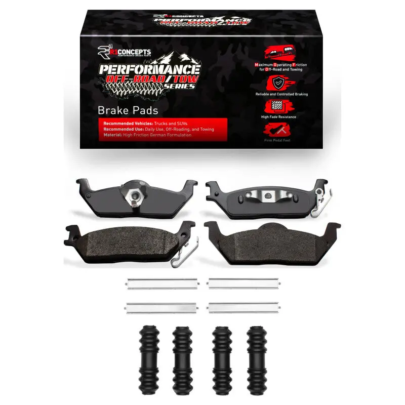 R1 Rear Performance Brake Pad & Hardware Kit – Off-Road & Tow Optimized For 2004–2011 Ford F-150 Rwd 1