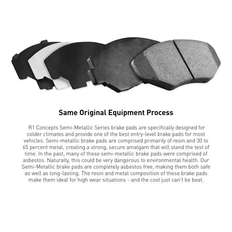 R1 Semi-Metallic Front Brake Pads For 2009–2012 Peugeot 308 (Mexican Market) 1