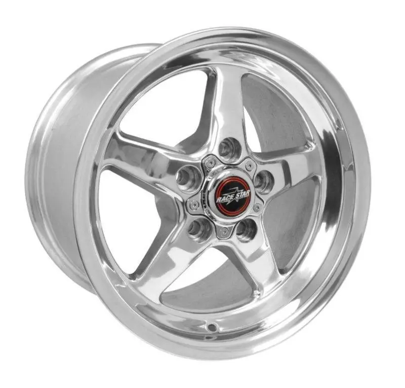 Race Star Drag Star 15X10-Inch Polished Aluminum Wheel – 5X4.50 Bolt Pattern, 7.25-Inch Backspace 1
