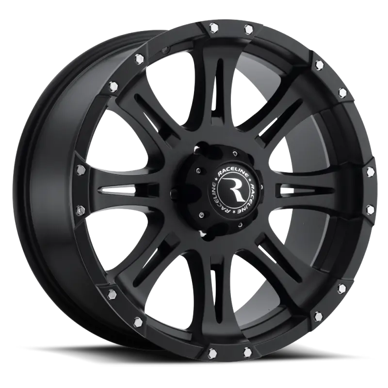 Raceline Raptor Off-Road Wheel — 16X8", 8X170 Bolt Pattern, Zero Offset, 130.81Mm Center Bore, Satin Black 1
