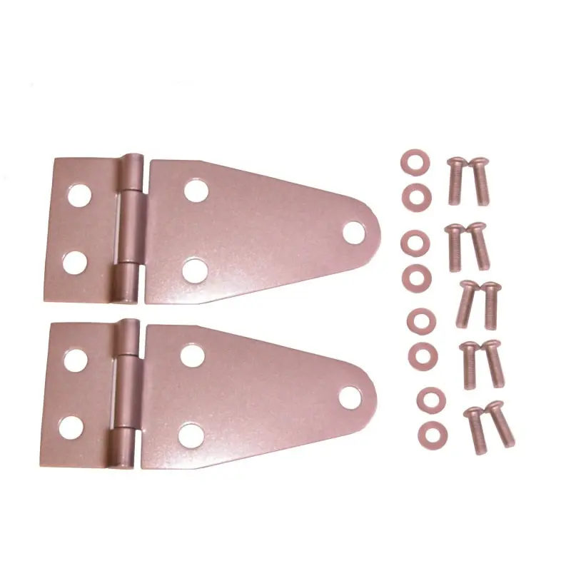 Rugged Ridge Satin Stainless Steel Hood Hinge Kit – For 1976–1986 Jeep Cj & Early Wrangler Models 1