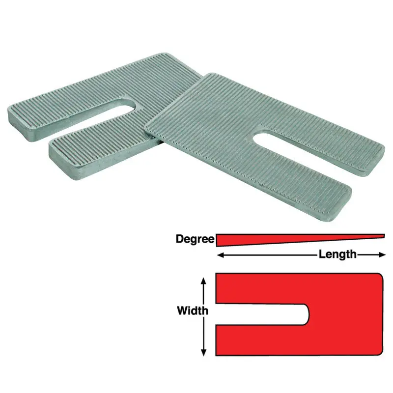 Spc Performance Zinc-Coated Shim Set – 4" X 6.5" X 3.0° For Precision Alignment Adjustments 1