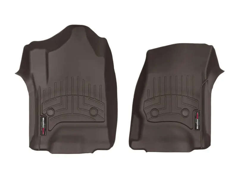 Weathertech Custom-Fit Floor Liners – Front, Cocoa Color, For 2014+ Chevrolet Silverado Crew/Double Cab 1
