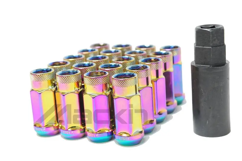 Wheel Mate Monster Locking Lug Nut Set – 4-Pack, Blue Anodized, 14X1.50 Thread Pitch 1