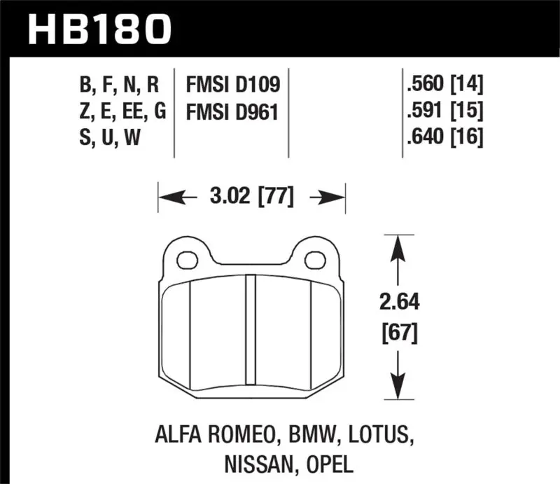 Hawk Dtc-70 Track Brake Pads – Rear Set For Mitsubishi Evo (2003–2006), Subaru Sti (2004–2009), And Nissan 350Z (2003–2007) 1